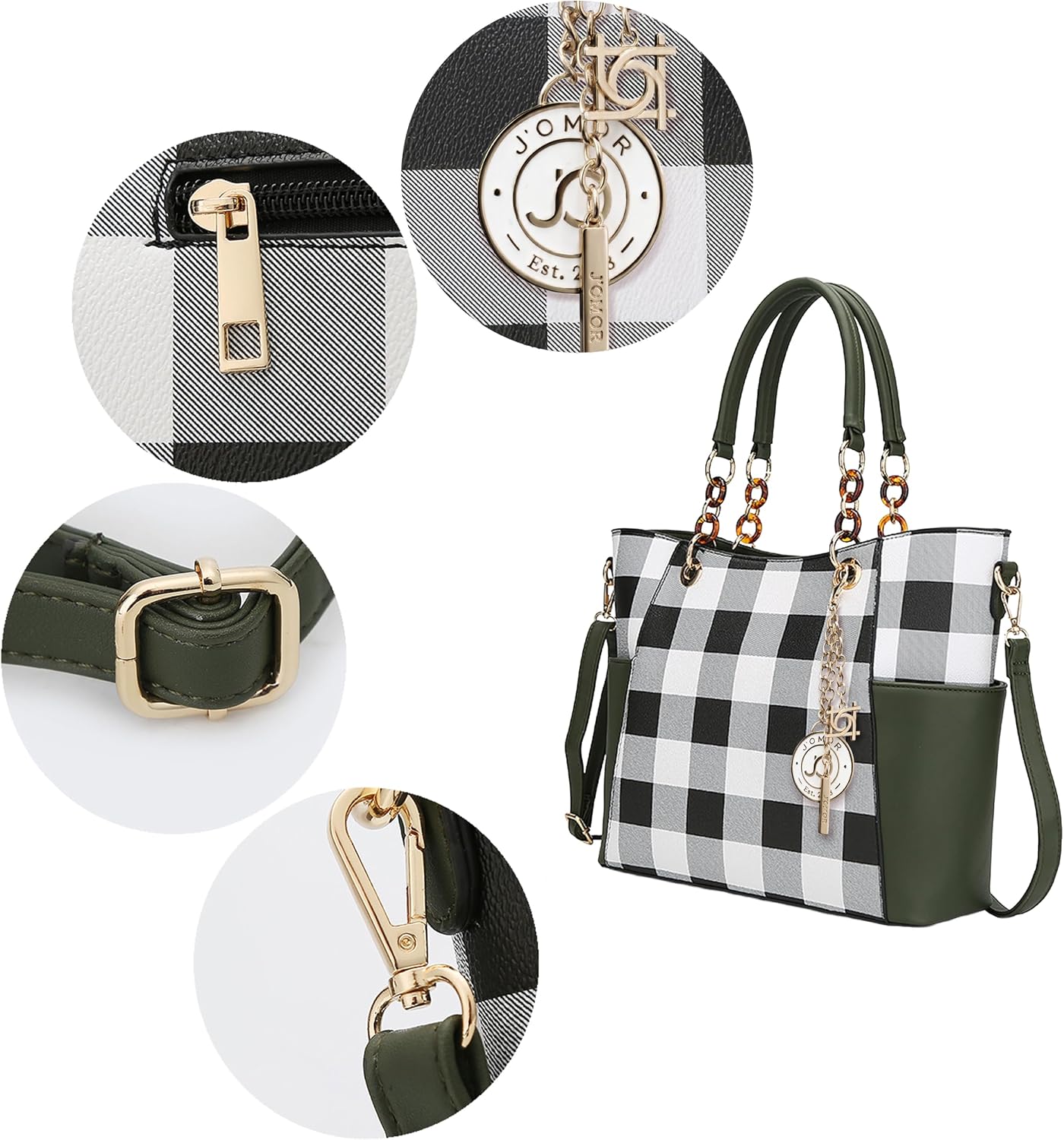J'OMOR by Mia Bolsa de mano para mujer, juego de bolso con cart...