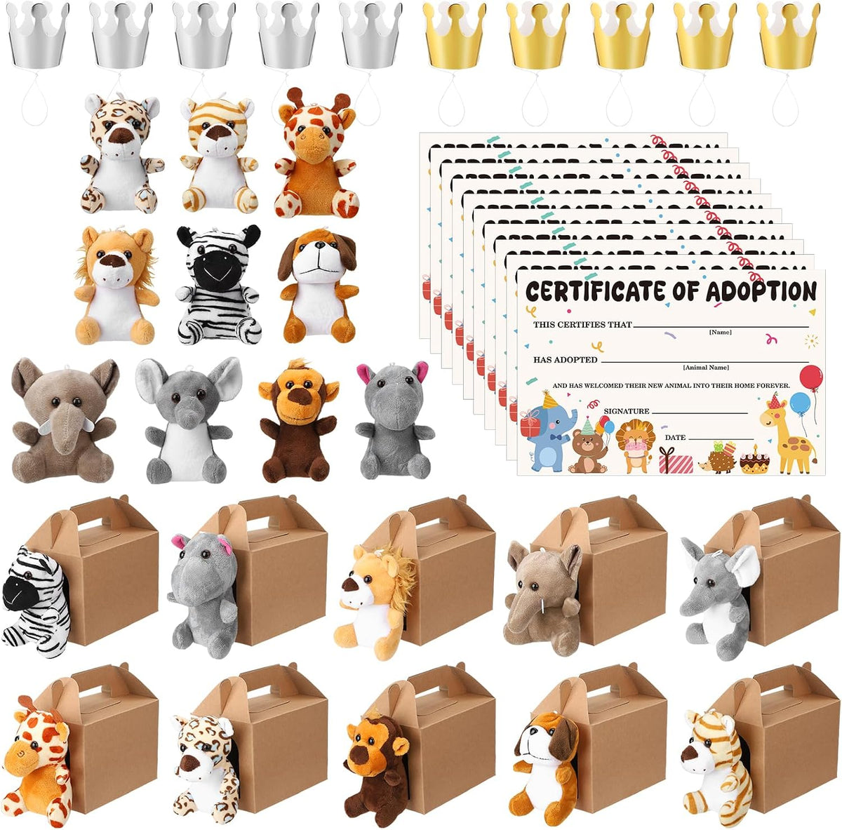 Guiqulai - Juego de 40 juguetes de peluche de animales de peluche p...
