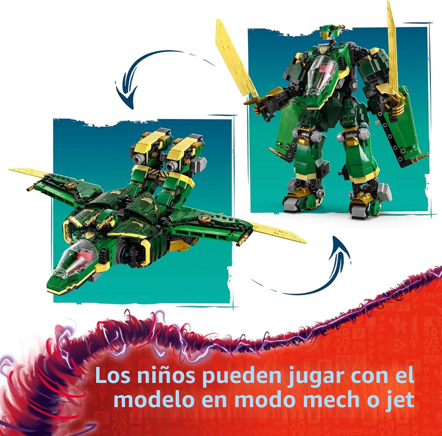 LEGO NINJAGO Lloyd's Jet Mech Juguete de Construcción - Kit de...