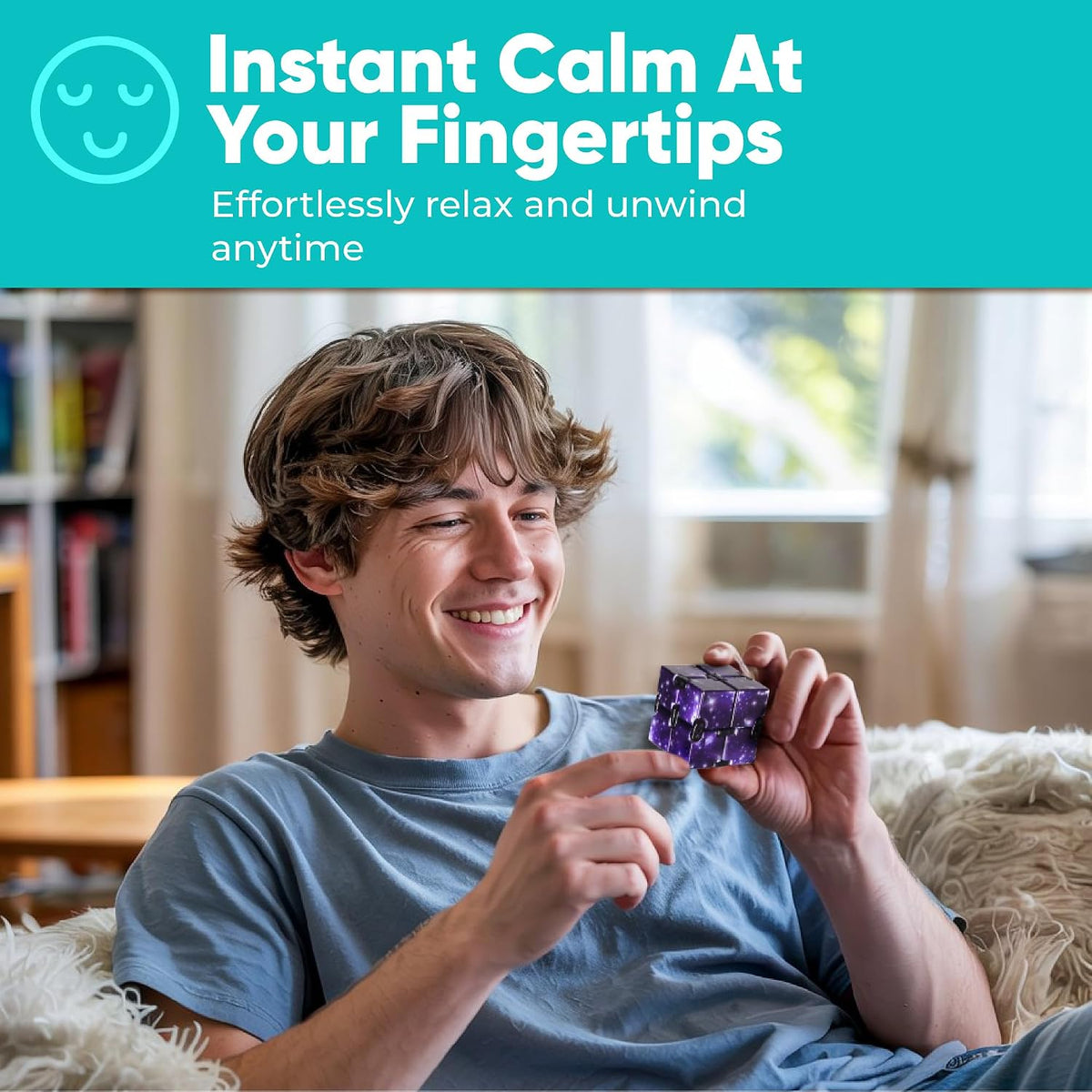 BunMo Infinity Cubes. Paquete de 2 juguetes para la ansiedad, diseñ...