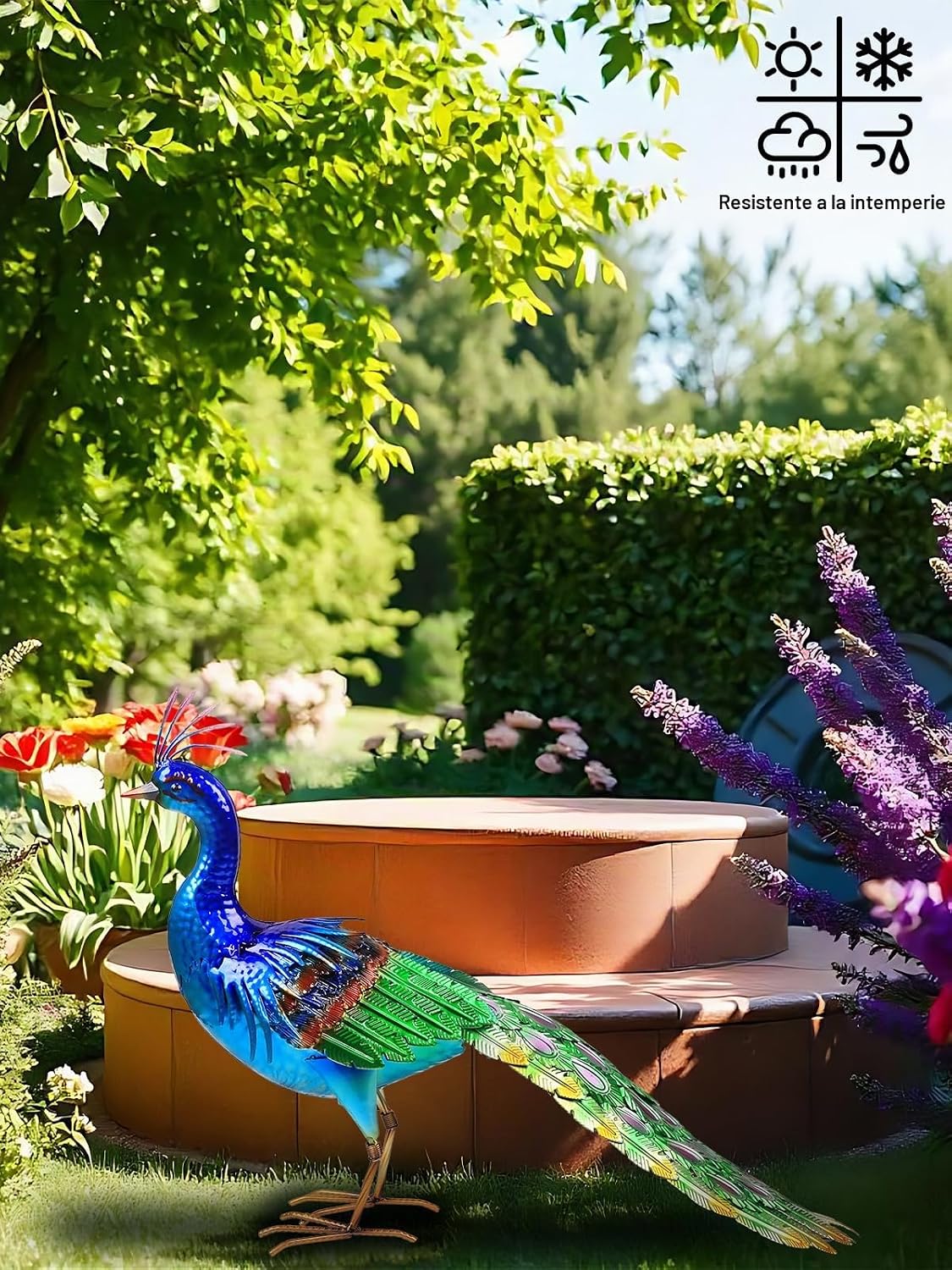 YEAHOME Estatuas de Decoración de Jardín para Exteriores, Arte de P...