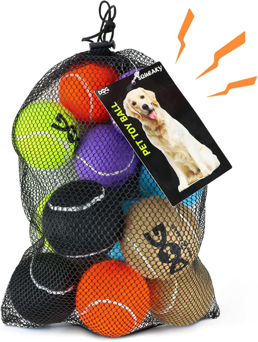 Pelotas de tenis para perros INSUM, paquete de 12 pelotas coloridas...