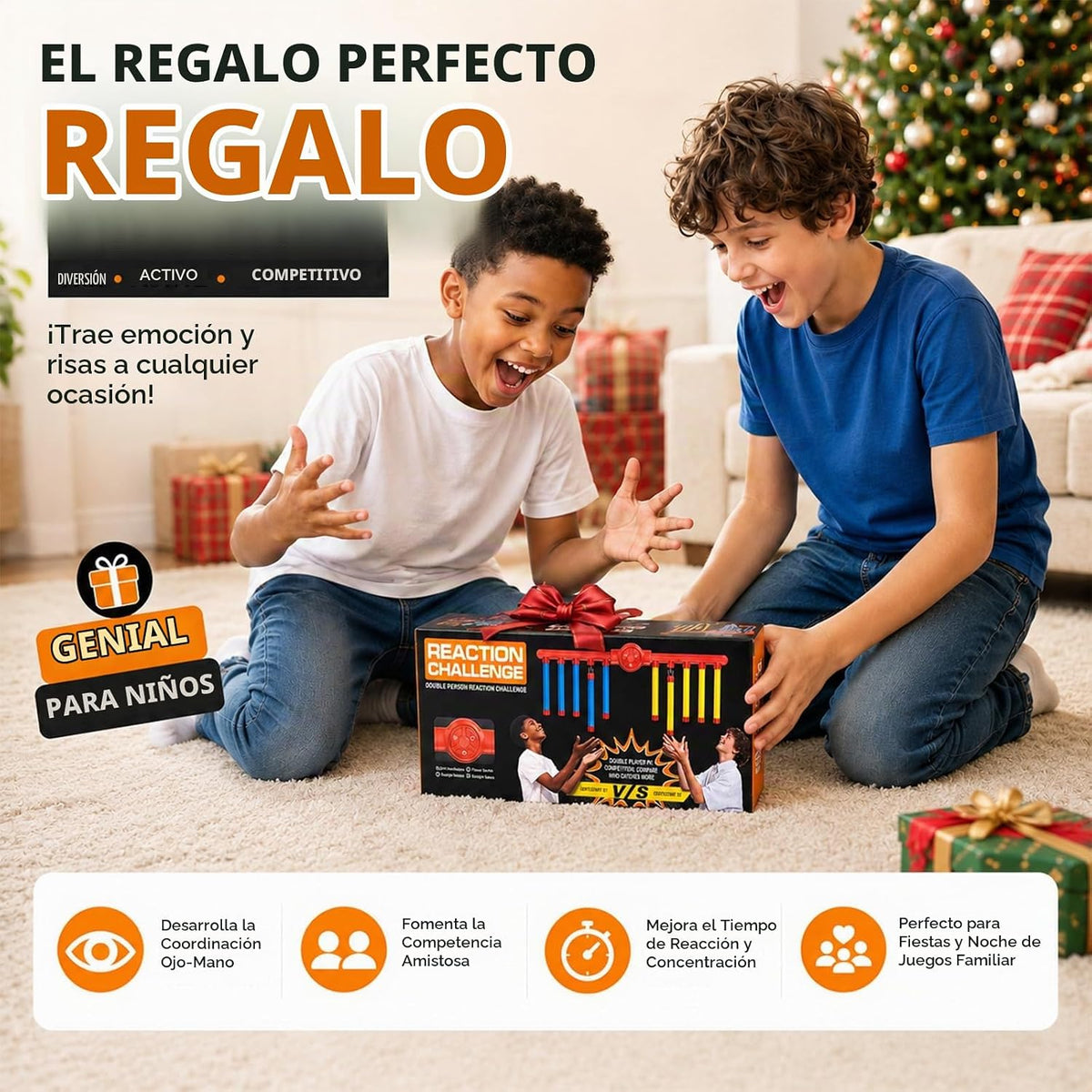 Reflex Drop Sticks Challenge Game - 3 velocidades ajustables, jugue...