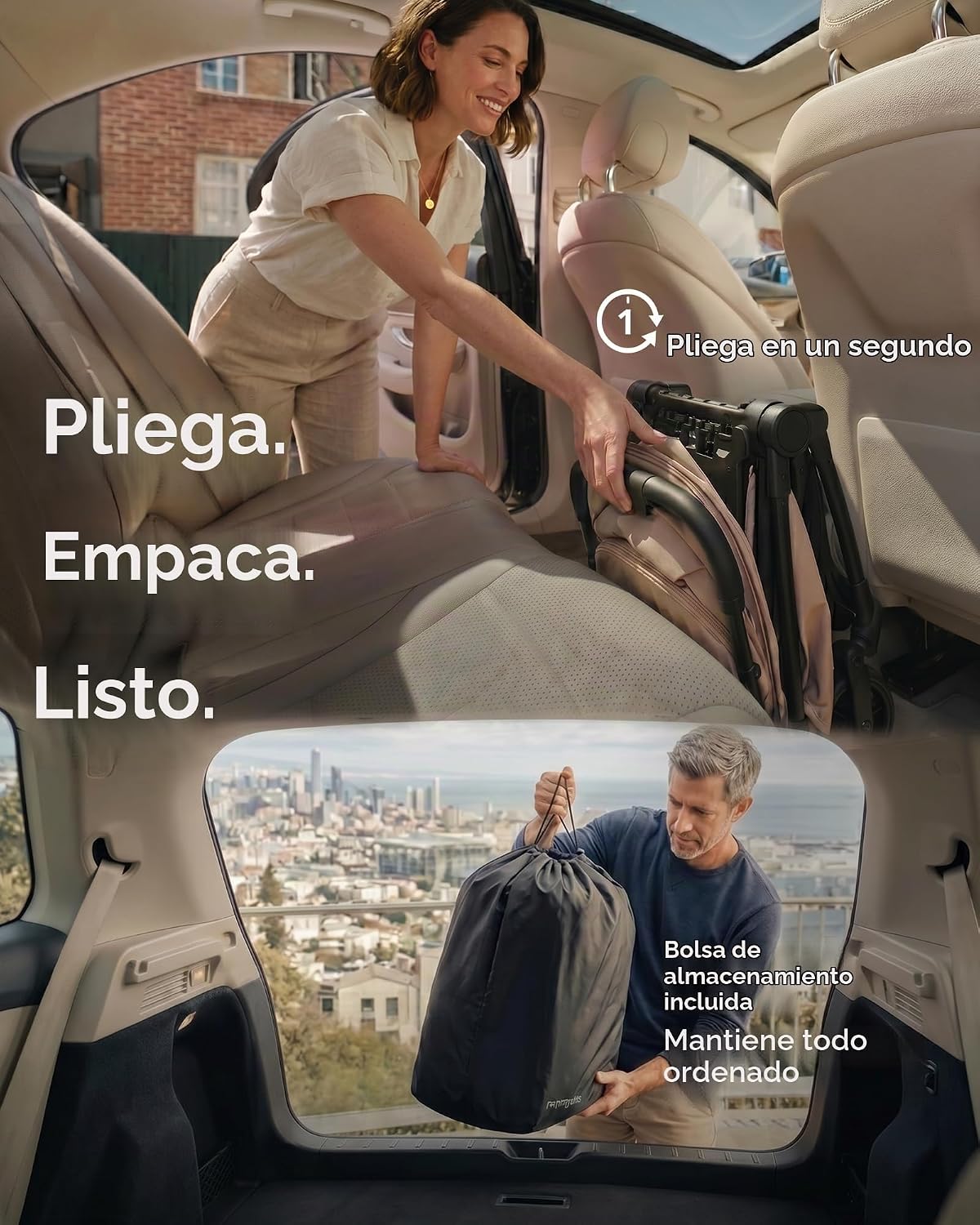 Mompush Nexis - Cochecito de viaje ligero de fibra de carbono, equi...