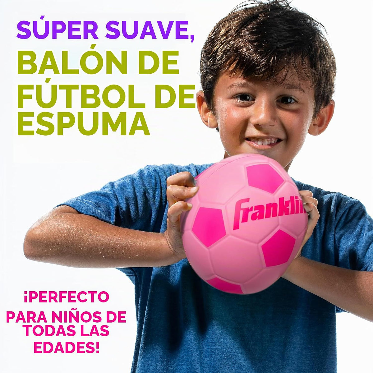 Franklin Sports Probrite - Balón de fútbol de espuma para niños, 6....