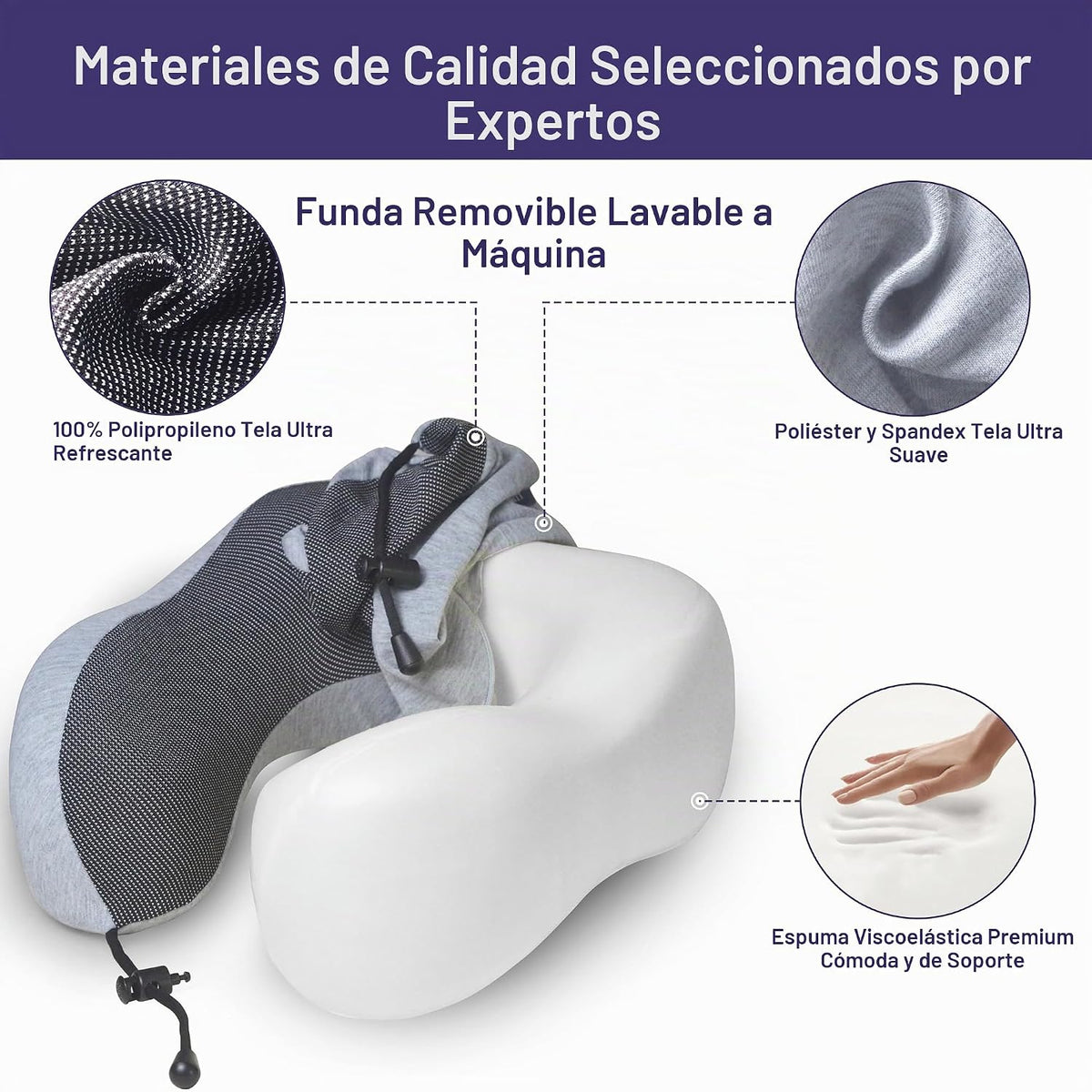 NapFun - Almohada de cuello para viajes, mejorada para viajar por a...