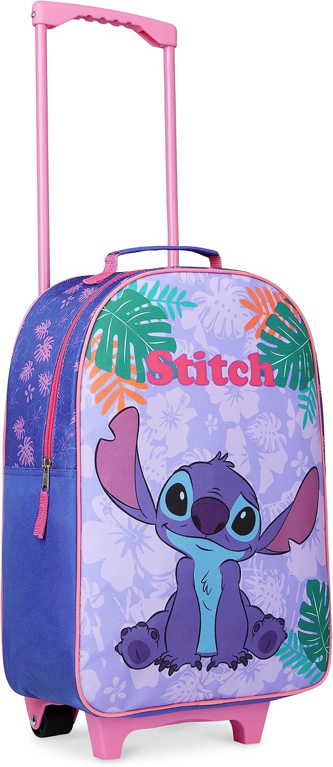 Disney Equipaje con ruedas para niños de 16.0 x 11.6 pulgadas, male...