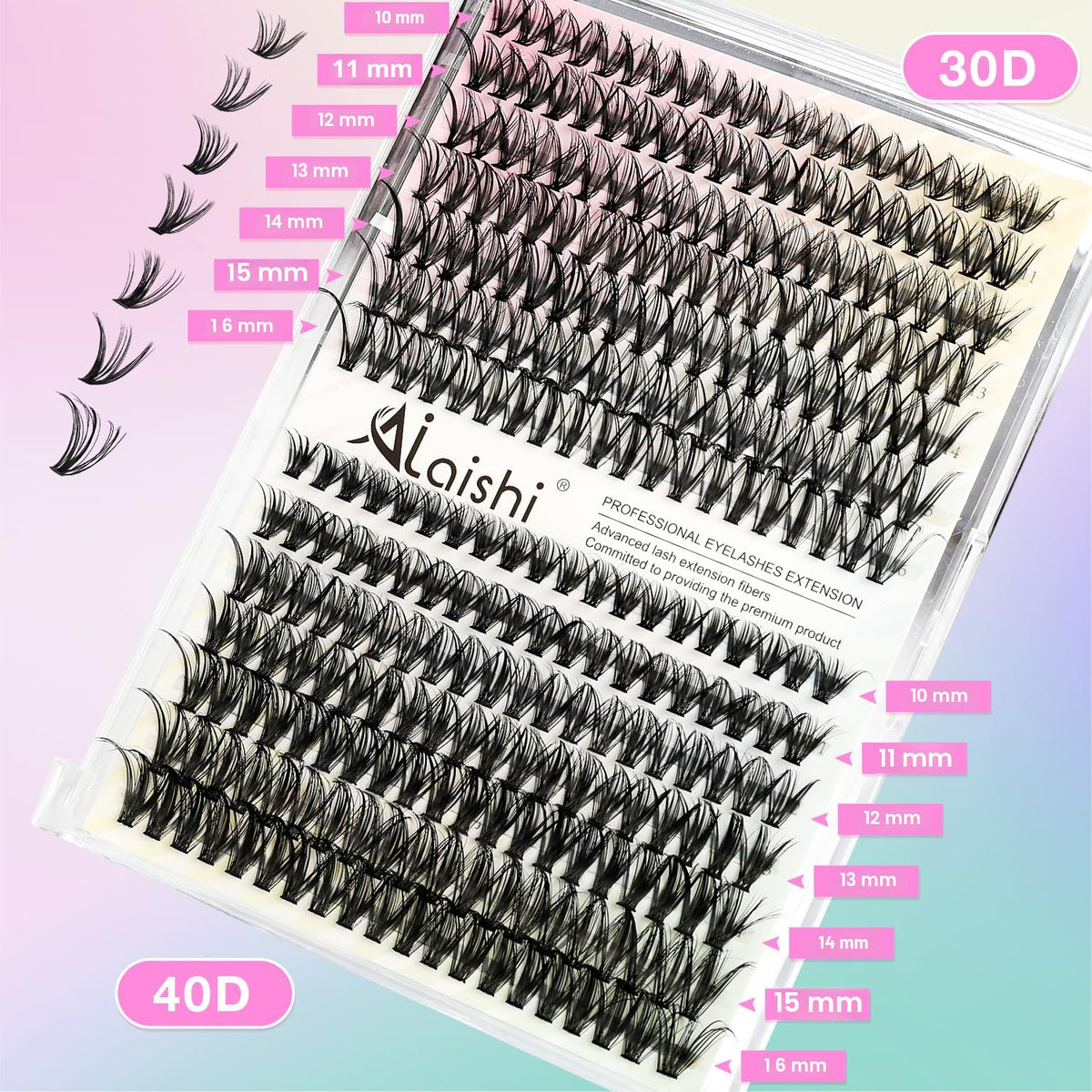 Kit de racimos de pestañas, extensiones de pestañas en racimo DIY 9...