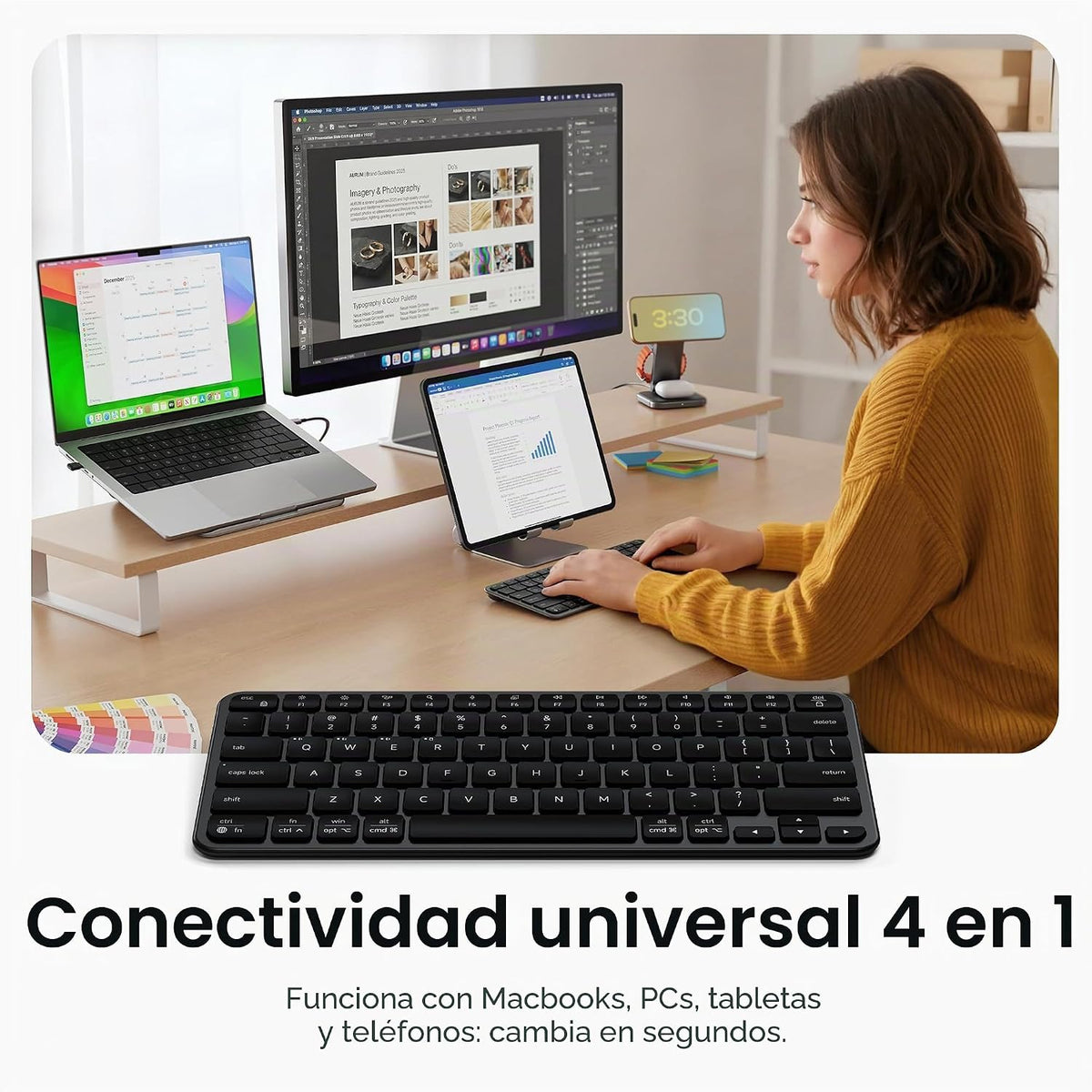 Satechi Slim EX1 Teclado Inalámbrico, Teclado Compacto para Mac, Wi...