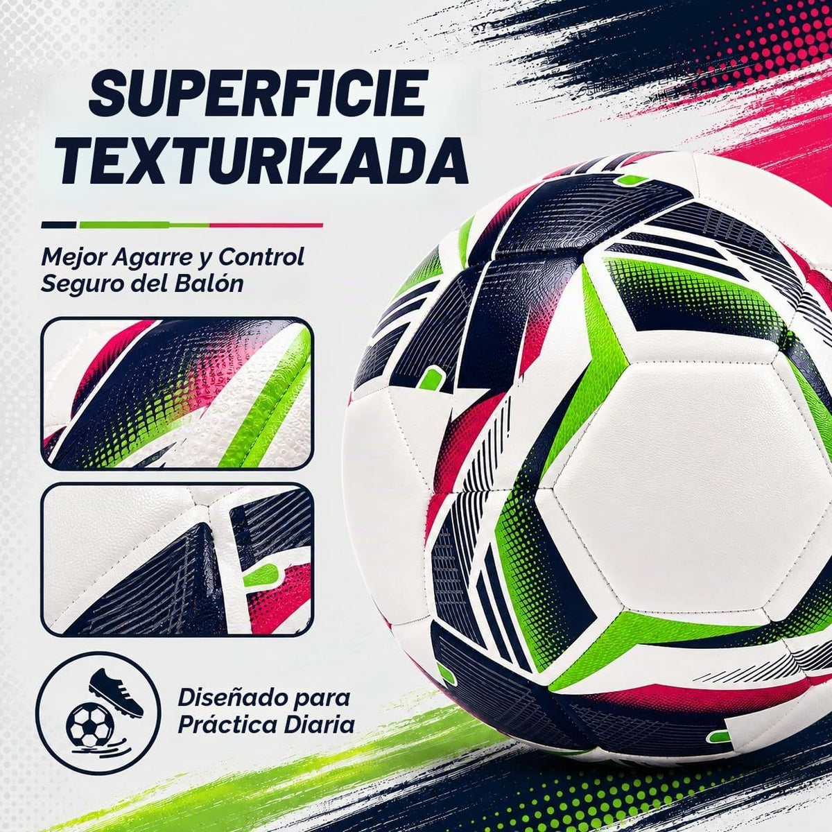Balón de fútbol tamaño 5 tamaño 4 con bomba, balón de entrenamiento...