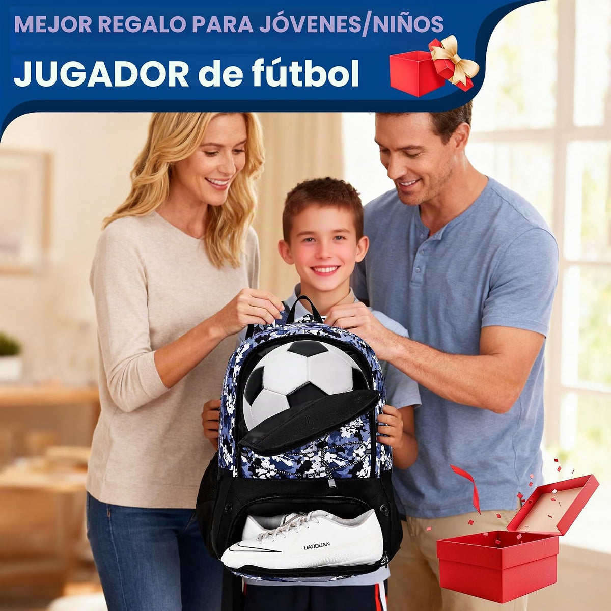 Hsmihair - Mochila de fútbol juvenil - Mochila para fútbol y balonc...