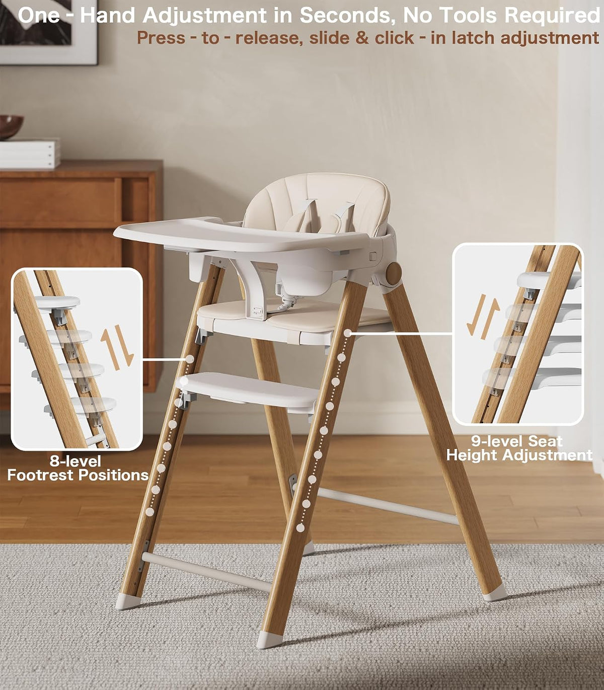 Silla alta convertible para bebé a torre para niños pequeños, trona...