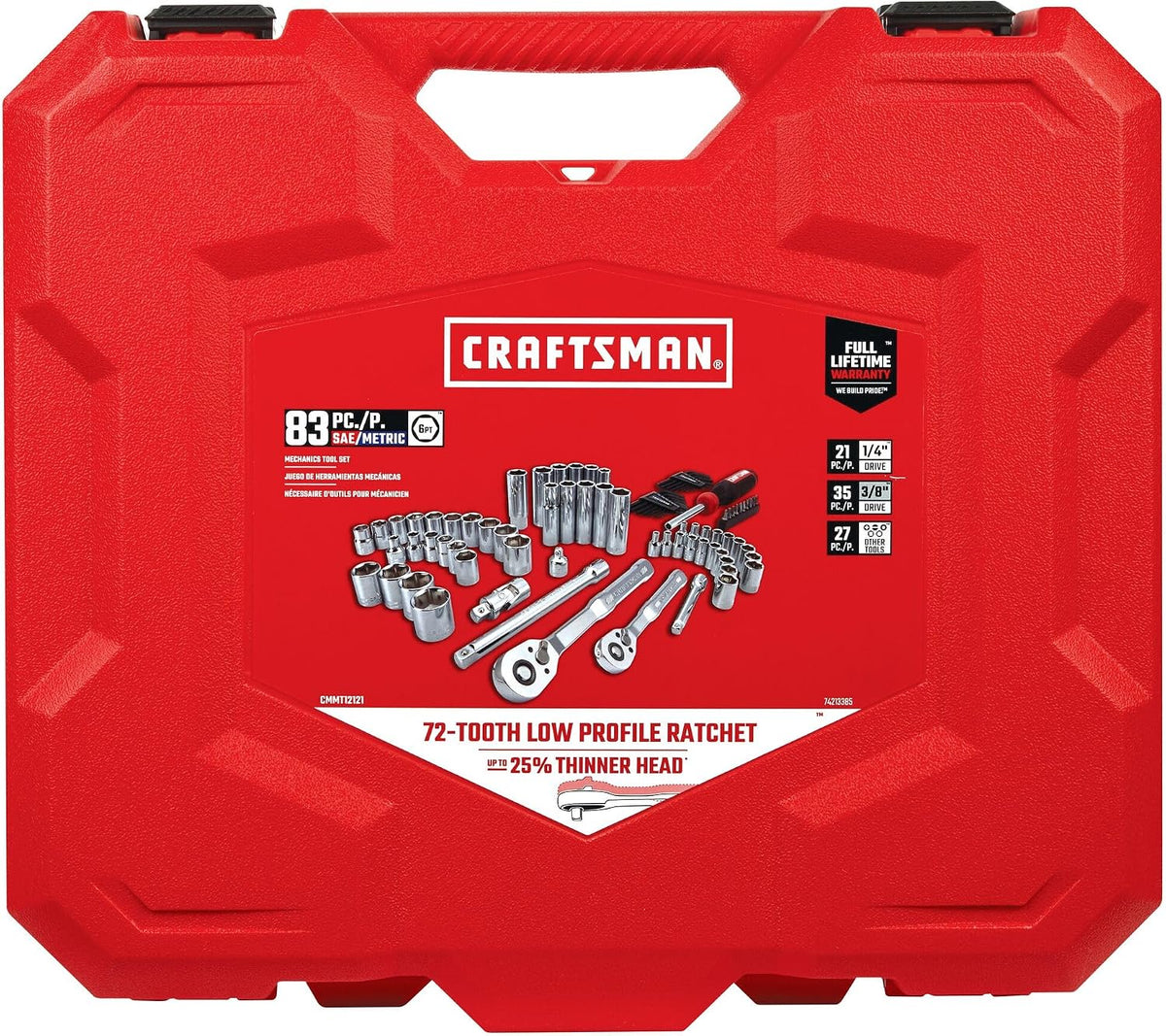 CRAFTSMAN Juego de herramientas para mecánicos, 83 piezas de herram...