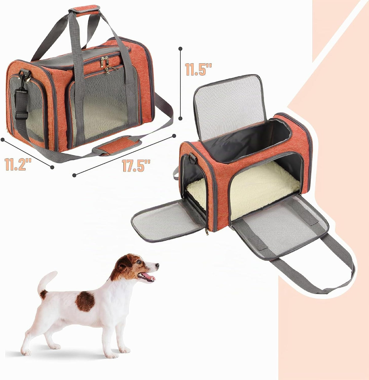 Mr. Pen Transportador de mascotas - Laterales suaves para gatos y p...