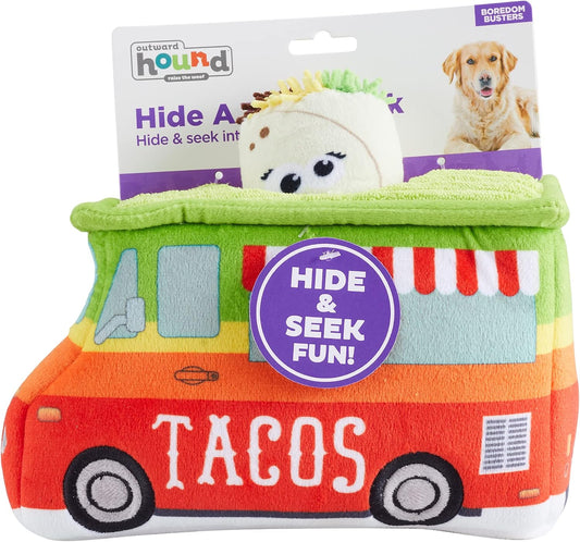 Outward Hound Hide A Taco peluche de juguete para perros
