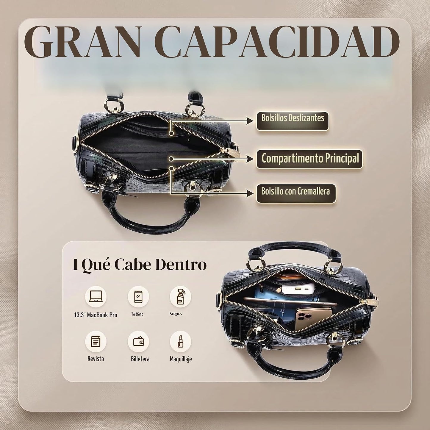 FEIMINA Monederos de cuero genuino para mujer, bolsos de diseñador...
