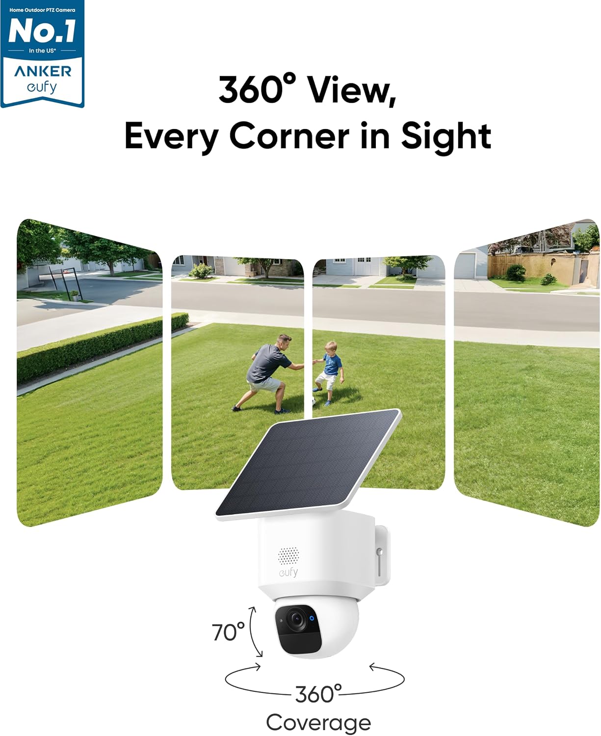 eufy Security SoloCam E30, kit de 4 cámaras, cámara de seguridad so...