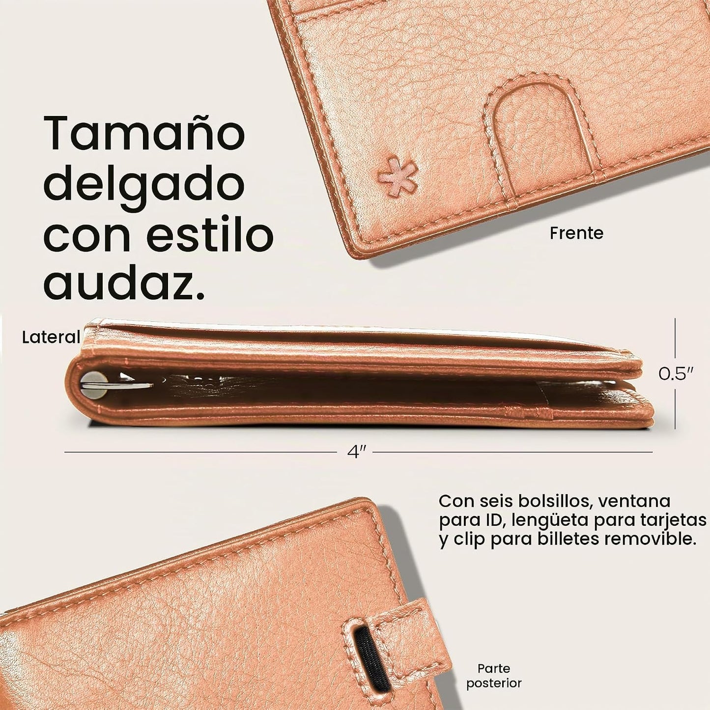 Swear Brands Billetera delgada con clip para dinero, cartera minima...
