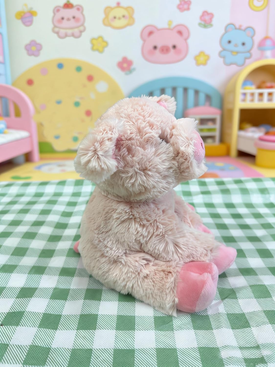 YUKOUQIAN Peluche de cerdo de 8 pulgadas para niñas y niños, Navida...