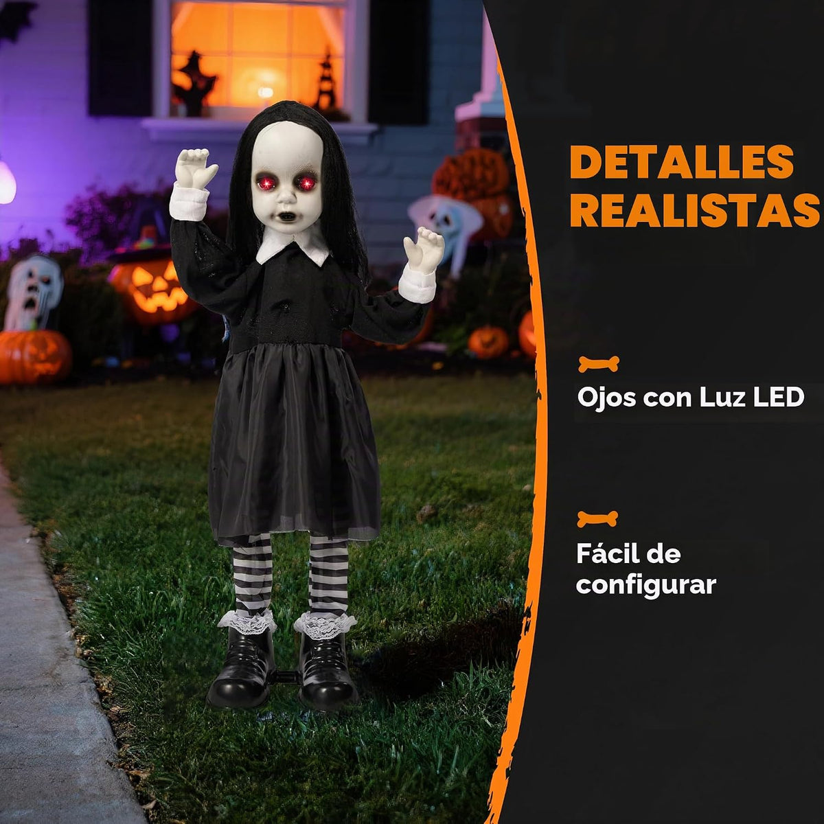 JOYIN Decoraciones de Halloween aterradoras para exteriores, 34 pul...