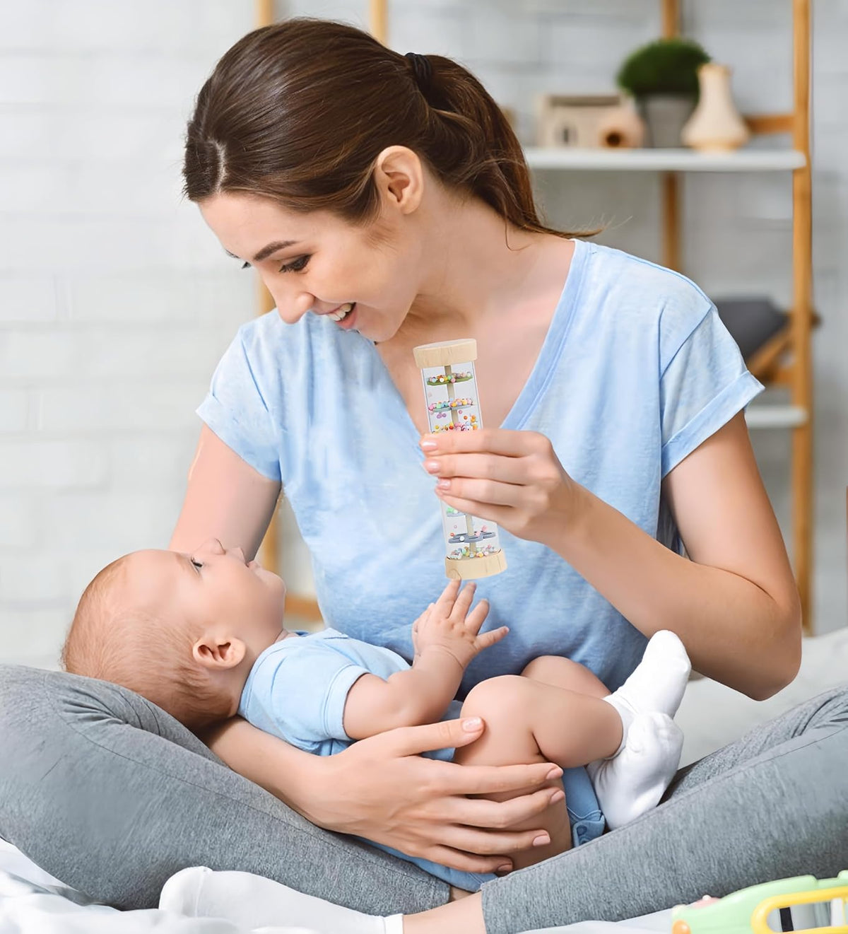 Oneshow Juguetes Montessori de madera para bebés de 36 meses, palos...