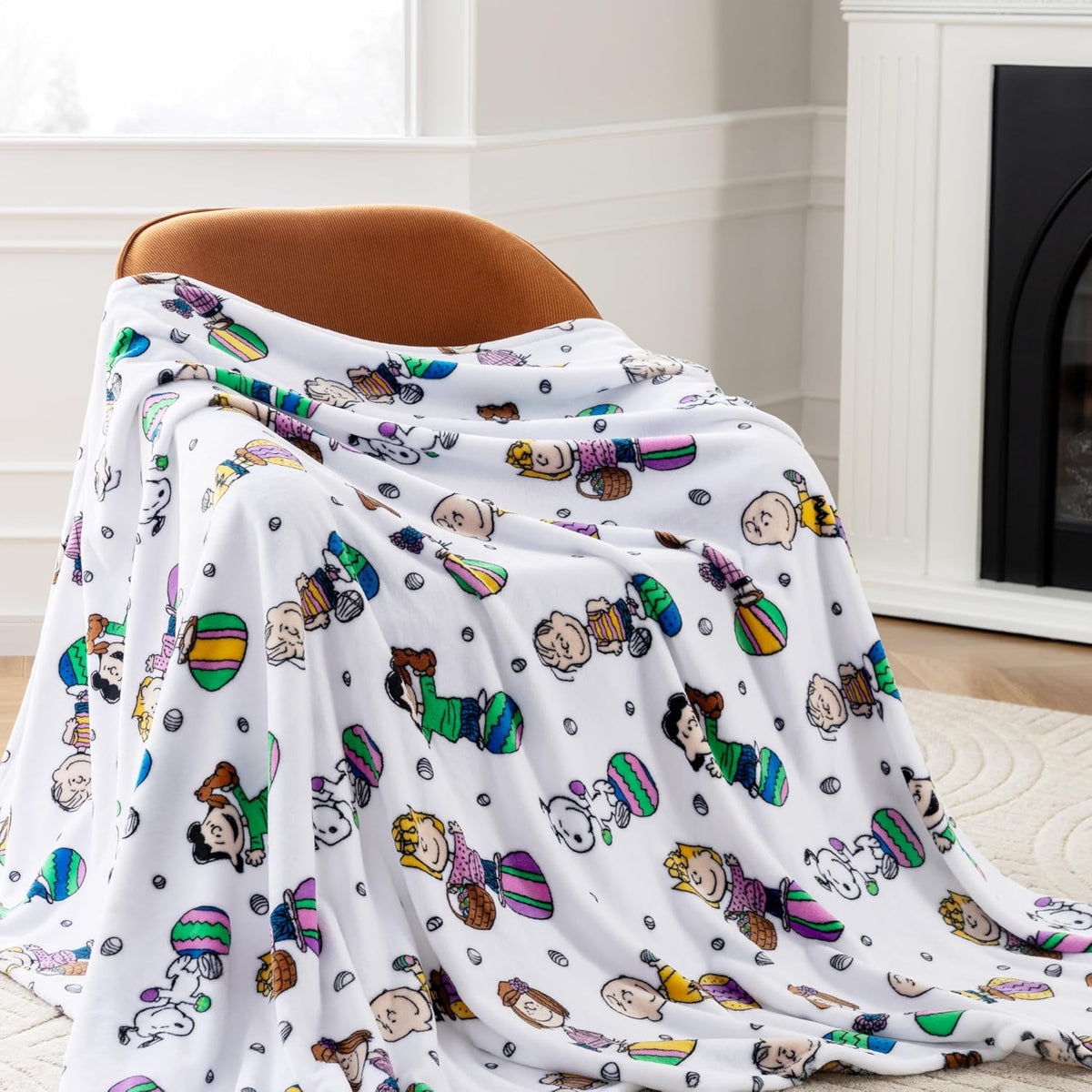 Berkshire Peanuts® VelvetLoft® - Manta de felpa de Snoopy con bonit...