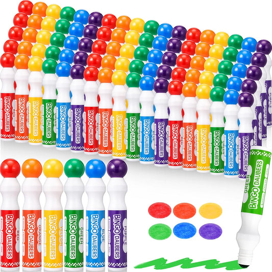 Crtiin Juego de 96 marcadores de puntos de bingo de colores mixtos,...