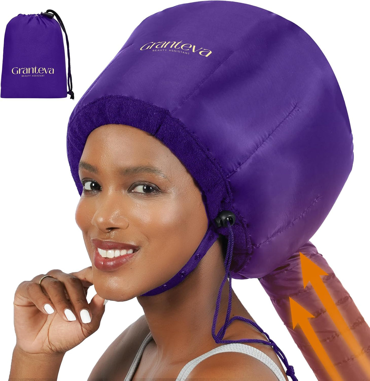 Accesorio para secador de pelo con capucha con una diadema integrad...