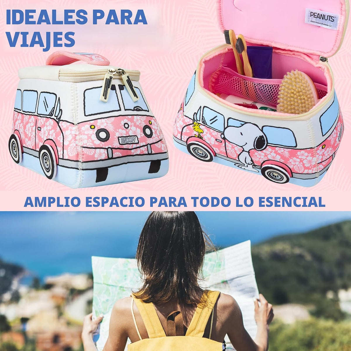 Get Trend Peanuts Snoopy - Neceser de aseo para mujeres, adolescent...