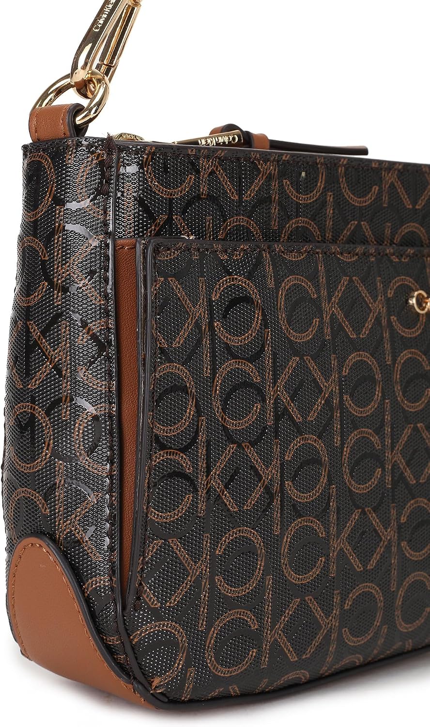 Calvin Klein Bolso de hombro Lucy con triple compartimento para muj...