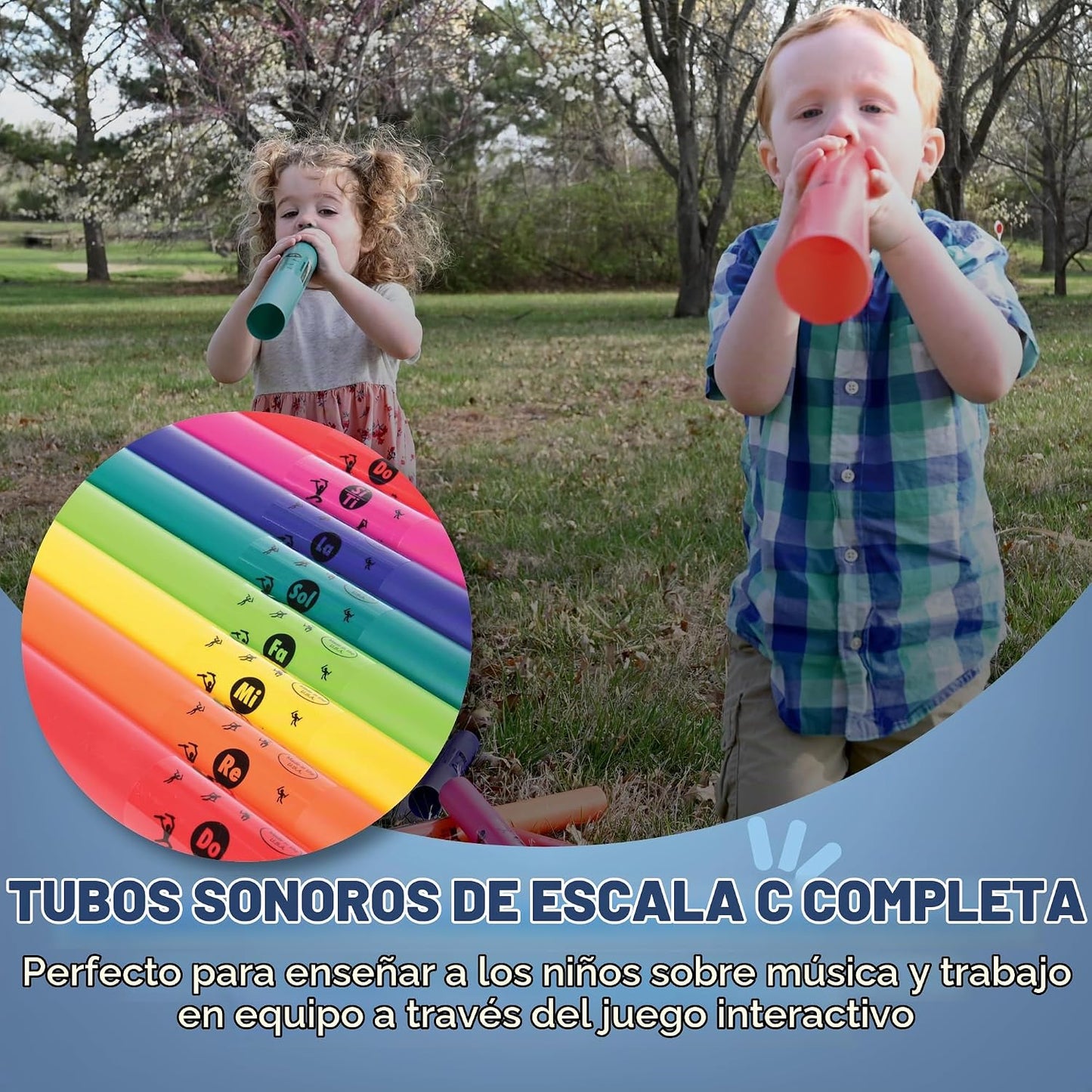 Constructive Playthings Boomwhackers Music - Tubos de sonido sensor...