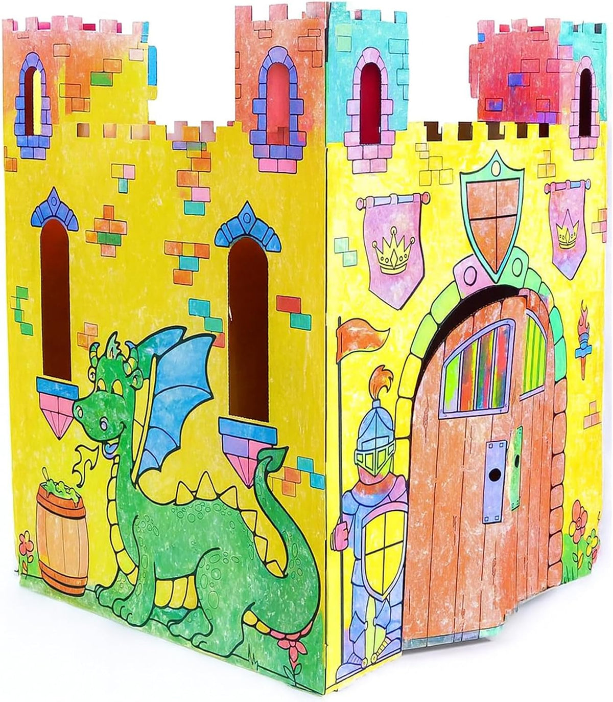 Easy Playhouse Castillo de cuento de hadas de cartón - Fortaleza pa...