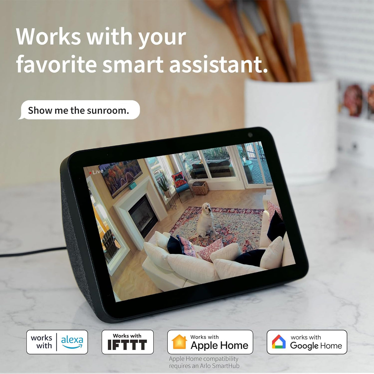 Cámara de seguridad Arlo Essential 1080p HD, para interiores y exte...