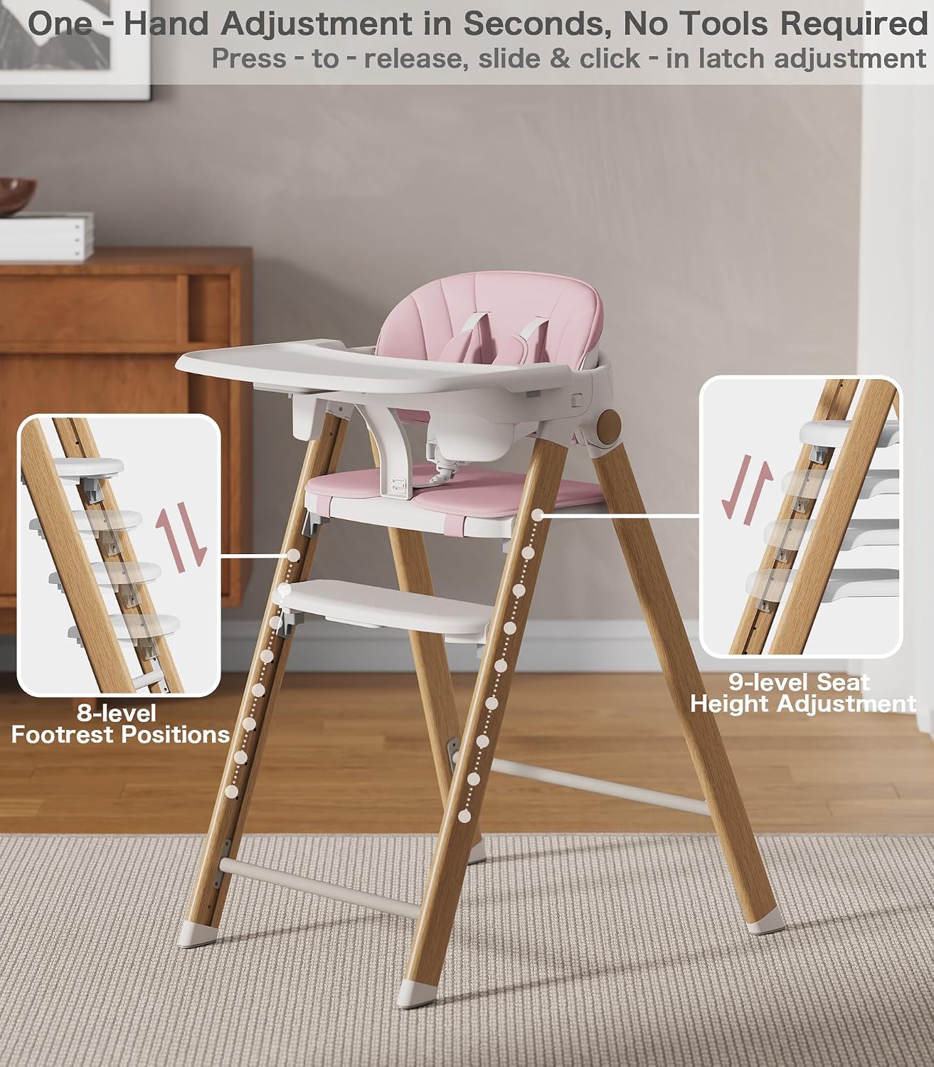 Silla alta convertible para bebé a torre para niños pequeños, trona...