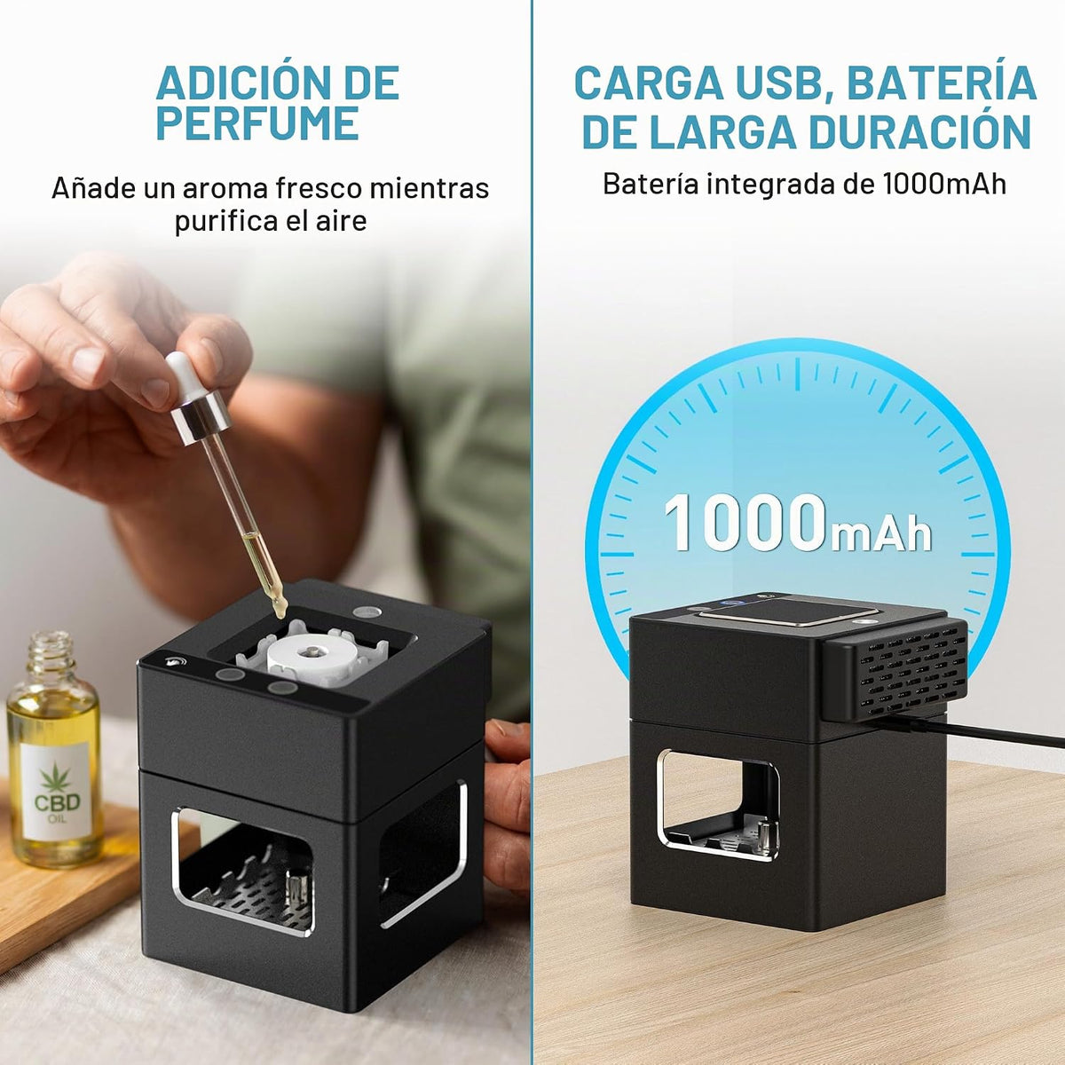 VANSU Cenicero Inteligente HEPA Sin Humo para Interior con Encended...