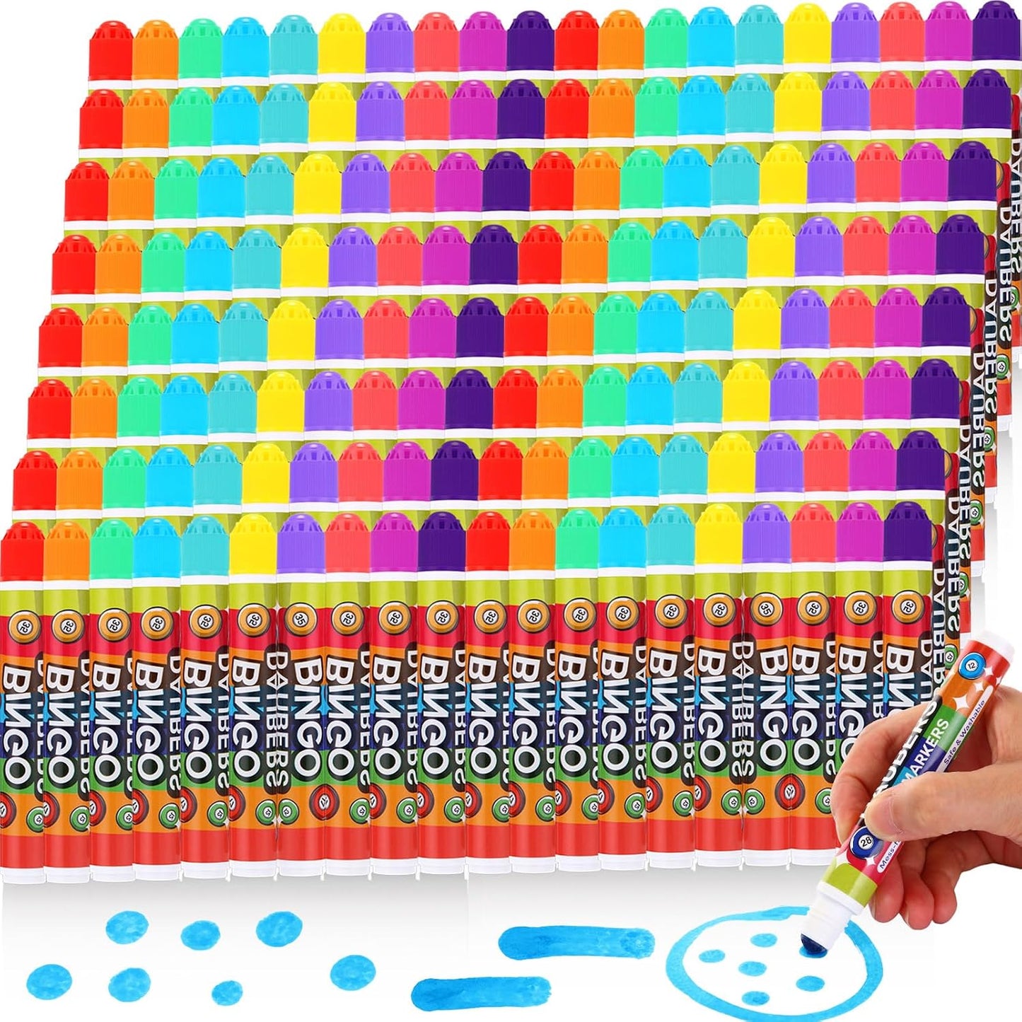 Crtiin Paquete de 160 marcadores de puntos de Bingo Daubers 10 colo...
