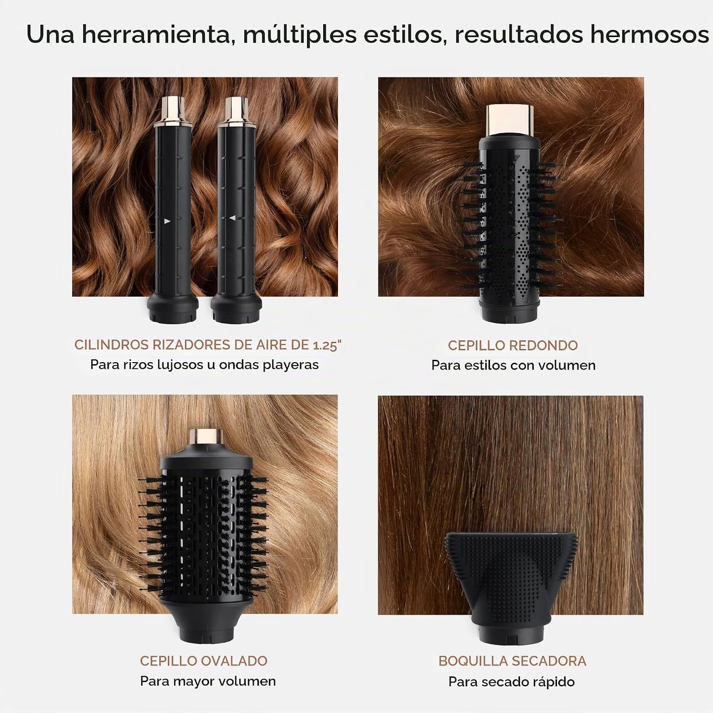 CHI Lava AirGlam, da volumen, riza y seca el cabello, color negro |...