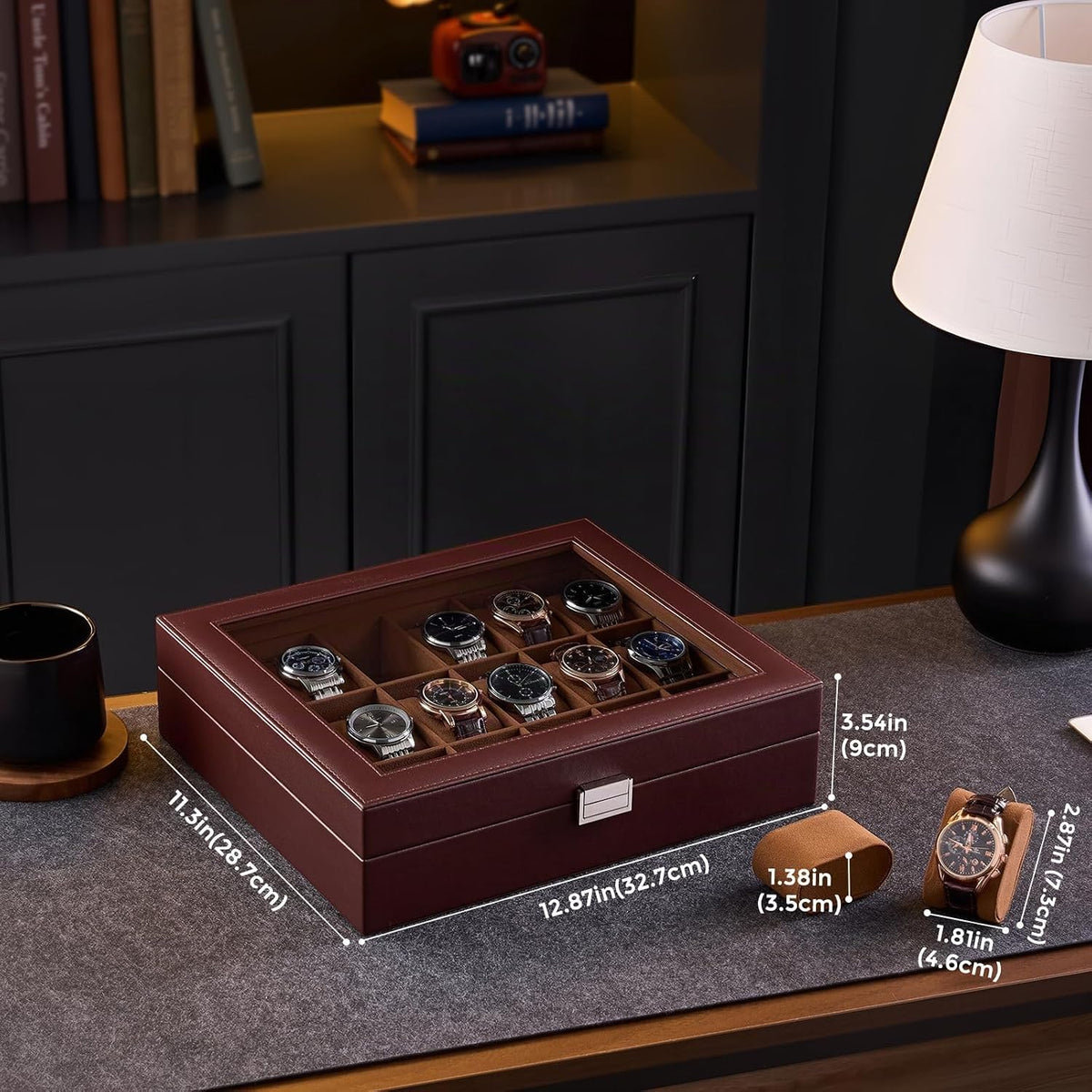 ProCase Caja de Reloj para Hombres, Organizador de Caja de Reloj de...