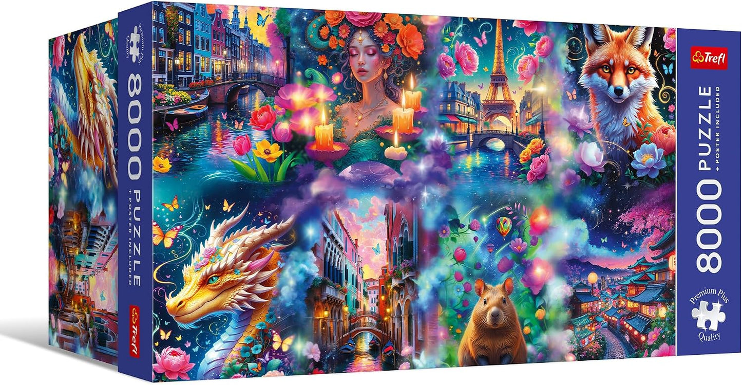 Trefl Colorful World - Rompecabezas de 8000 piezas de 71.1 x 52.2 p...
