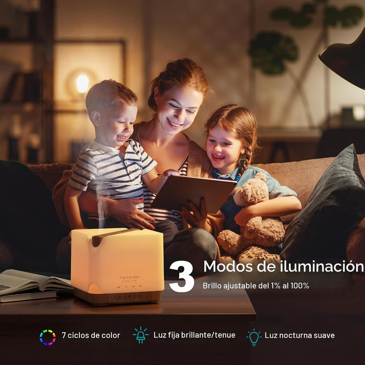 ASAKUKI Difusor de Aceites Esenciales Humidificador Smart WiFi 23.7...