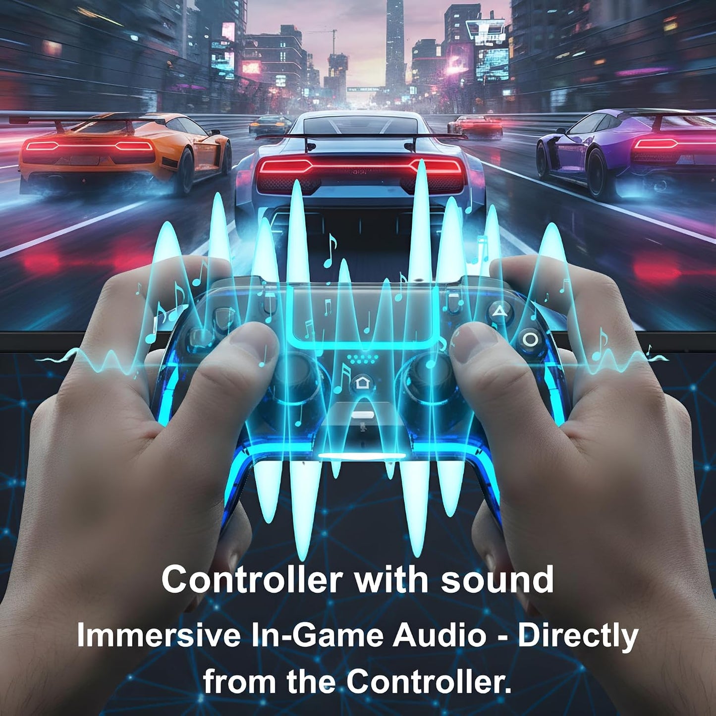 Controlador inalámbrico VioraTech para PS5 con joysticks de efecto...