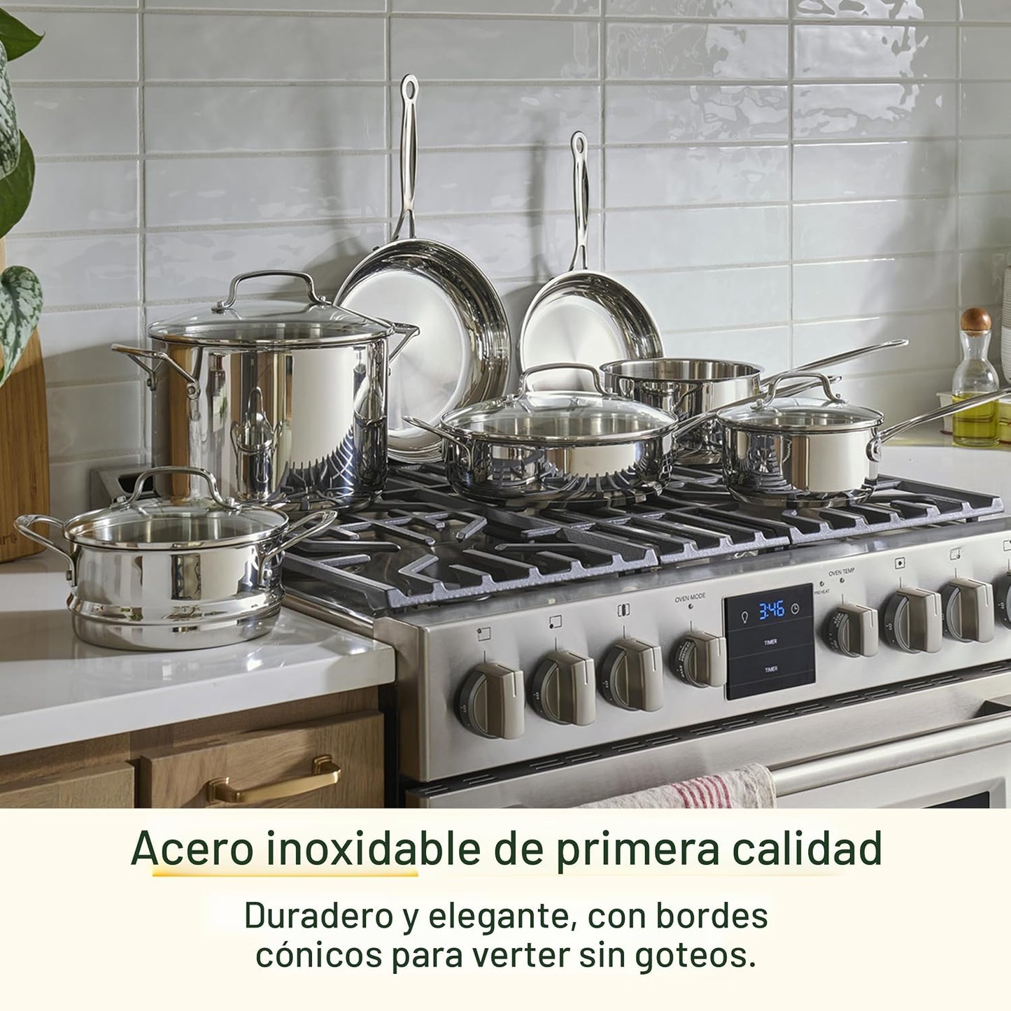 Cuisinart 77-11G Juego de 11 Piezas de Acero Inoxidable Colección d...