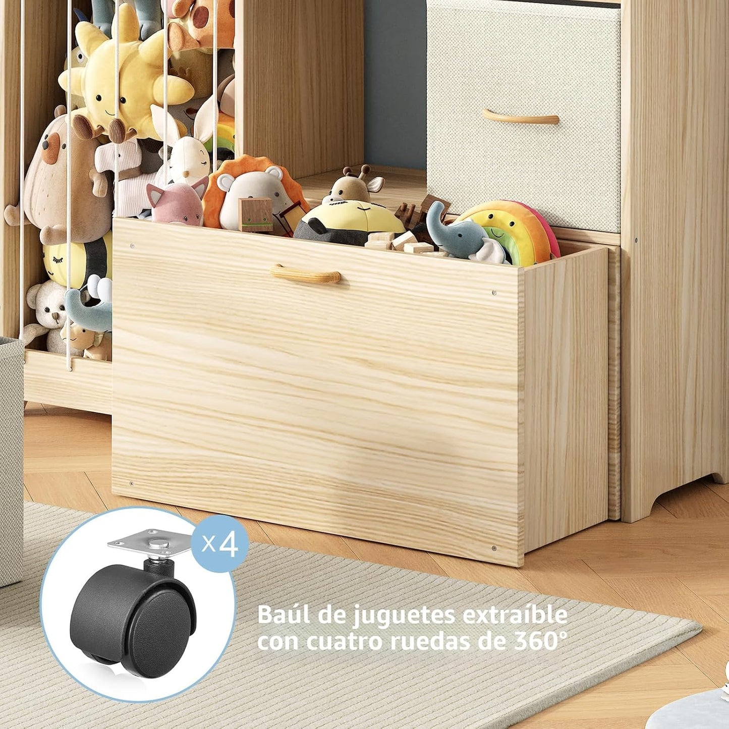 EXPERLAM Organizador de almacenamiento de juguetes con soporte para...