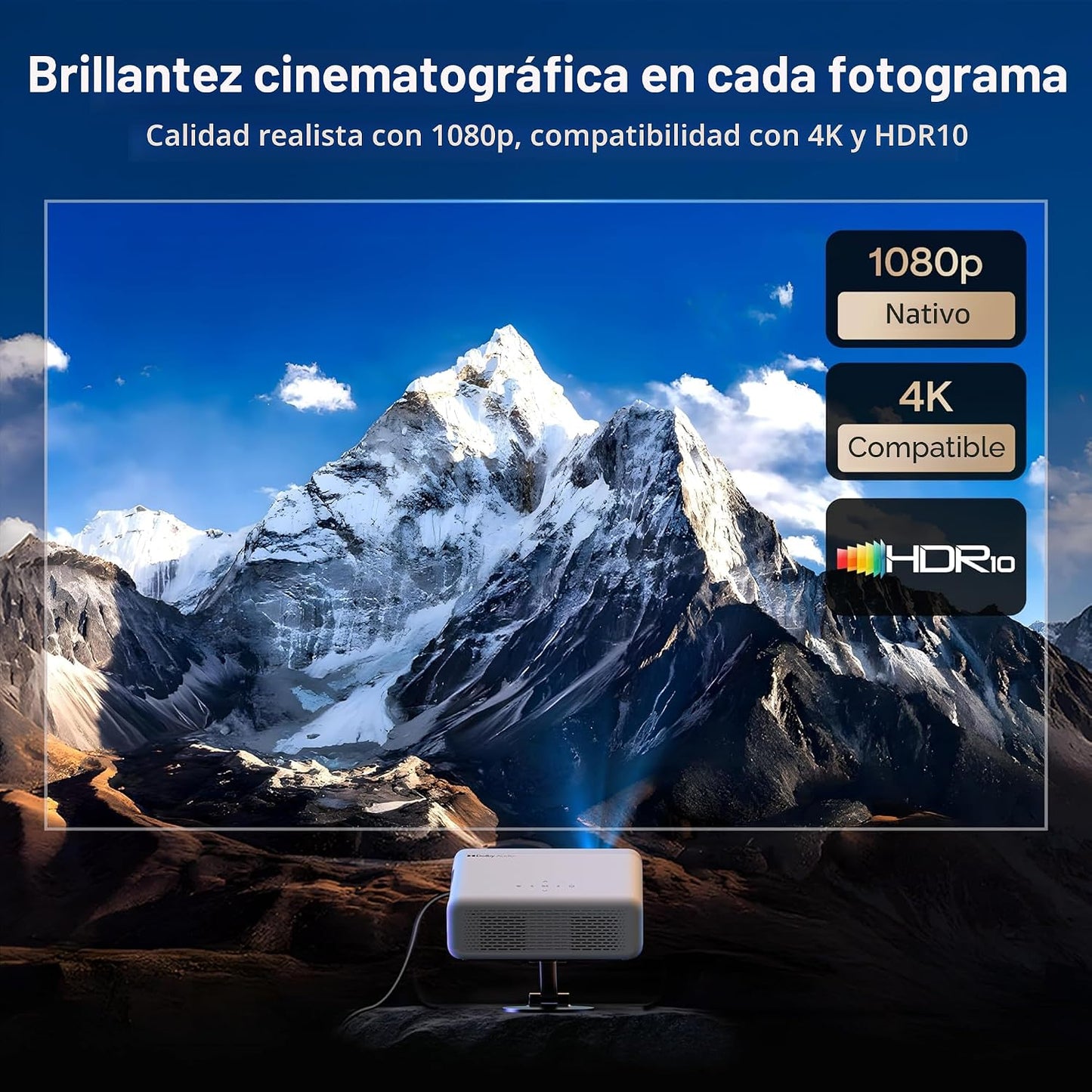 Aurzen EAZZE - Proyector inteligente compatible con Google TV D1G 4...
