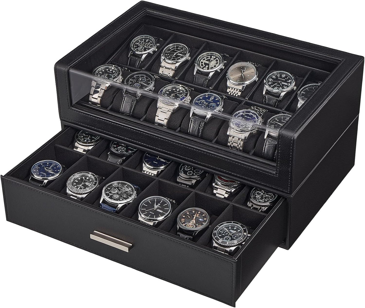 ProCase Caja de reloj para hombres, soporte de exhibición de reloj...