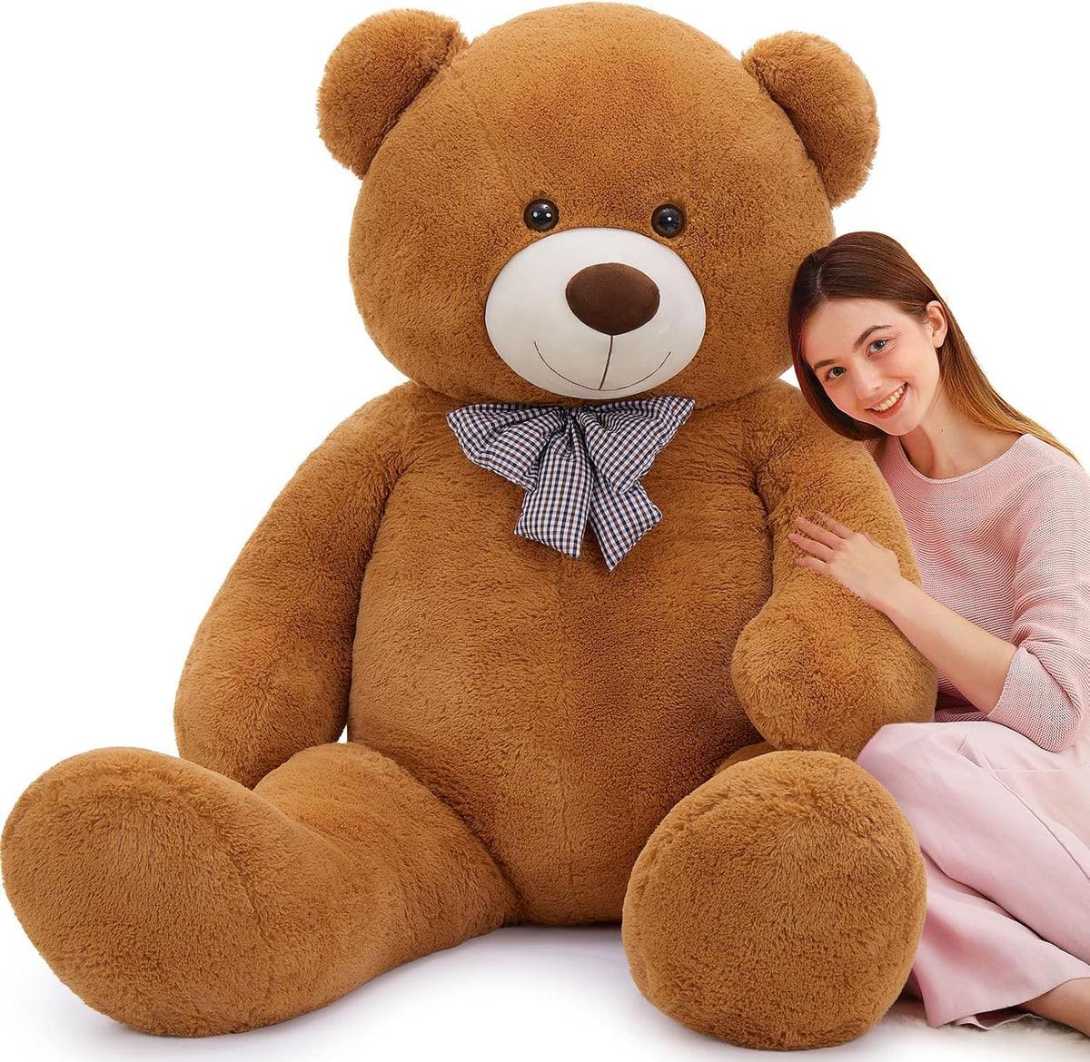 MaoGoLan Oso de peluche gigante de 6 pies de alto, marrón oscuro, t...