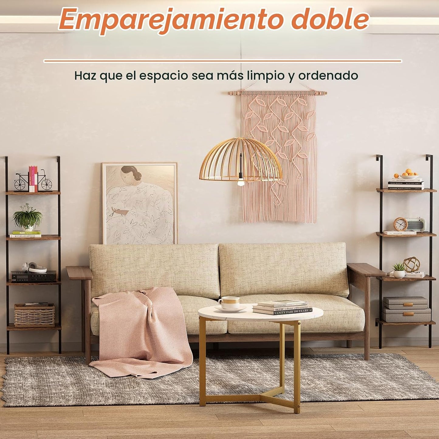 Wolawu - Estantería de escalera de 4 niveles, estantería industrial...