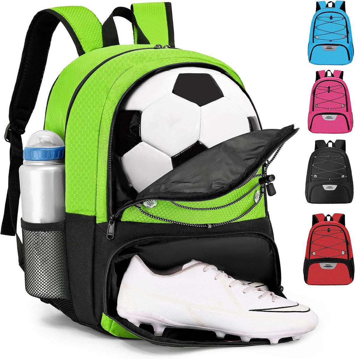 Hsmihair - Mochila de fútbol juvenil - Mochila para fútbol y balonc...