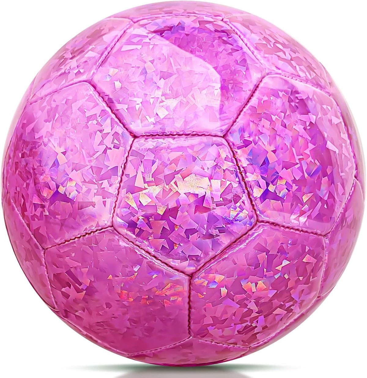 Champhox Pelota de fútbol tamaño 4 con purpurina rosa - Pelota de f...
