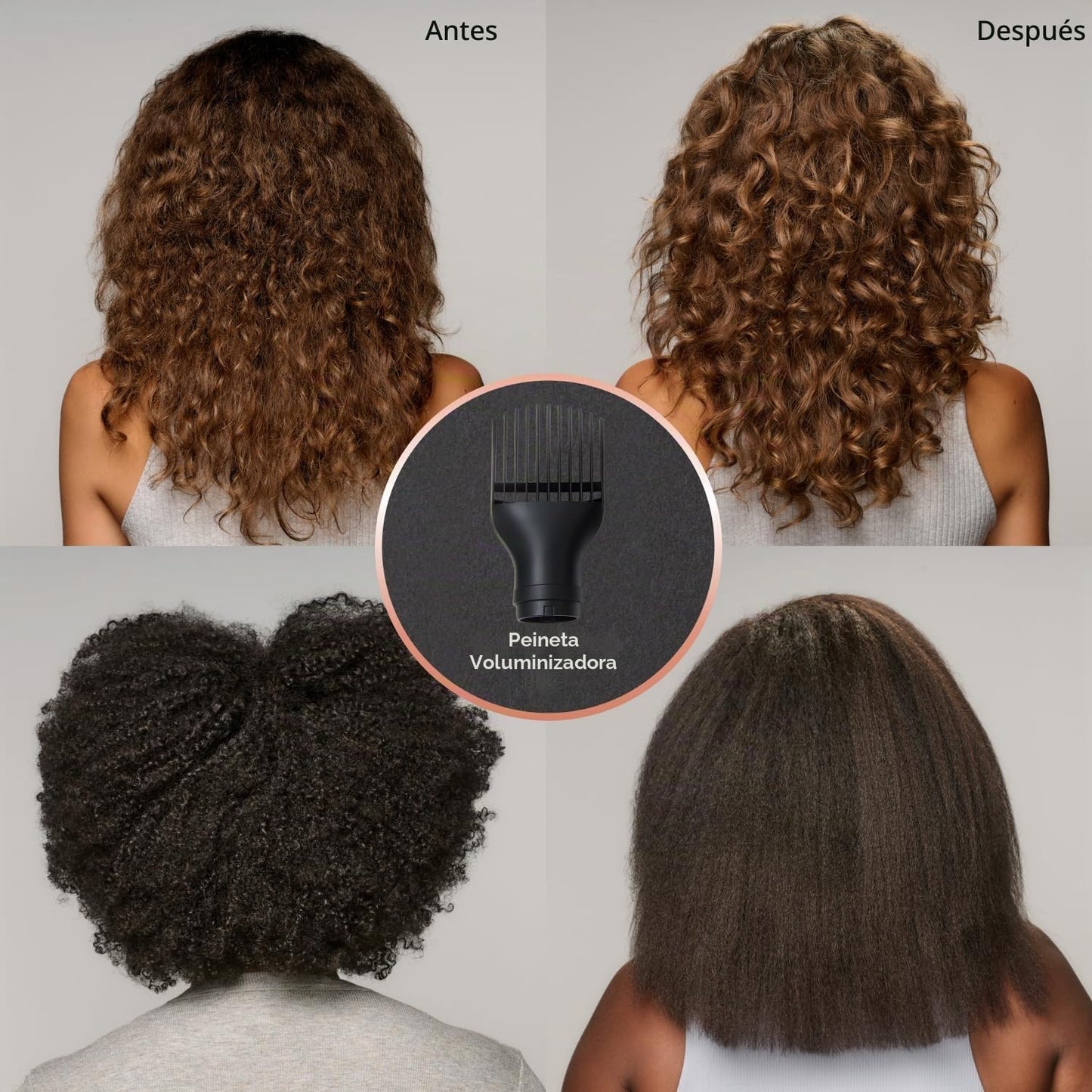 ion Luxe 8In1 Airstyler Pro, secador de pelo intercambiable y rizad...